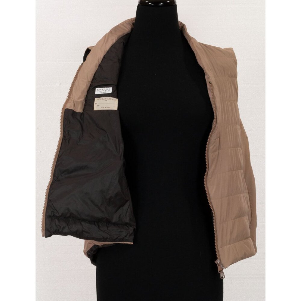 Brunello Cucinelli Beige Quilted Down Vest - Picture 7 of 8